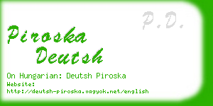 piroska deutsh business card